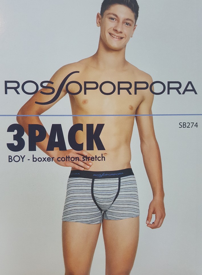 Boxer Ragazzo Rossoporpora 3 Pezzi Art Sb274 Intimo Kabe